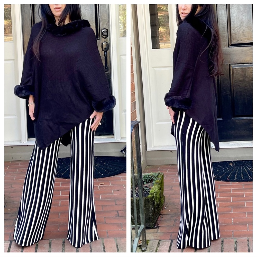 Fabulous viscose blend wide leg striped pants - Picture 8 of 11